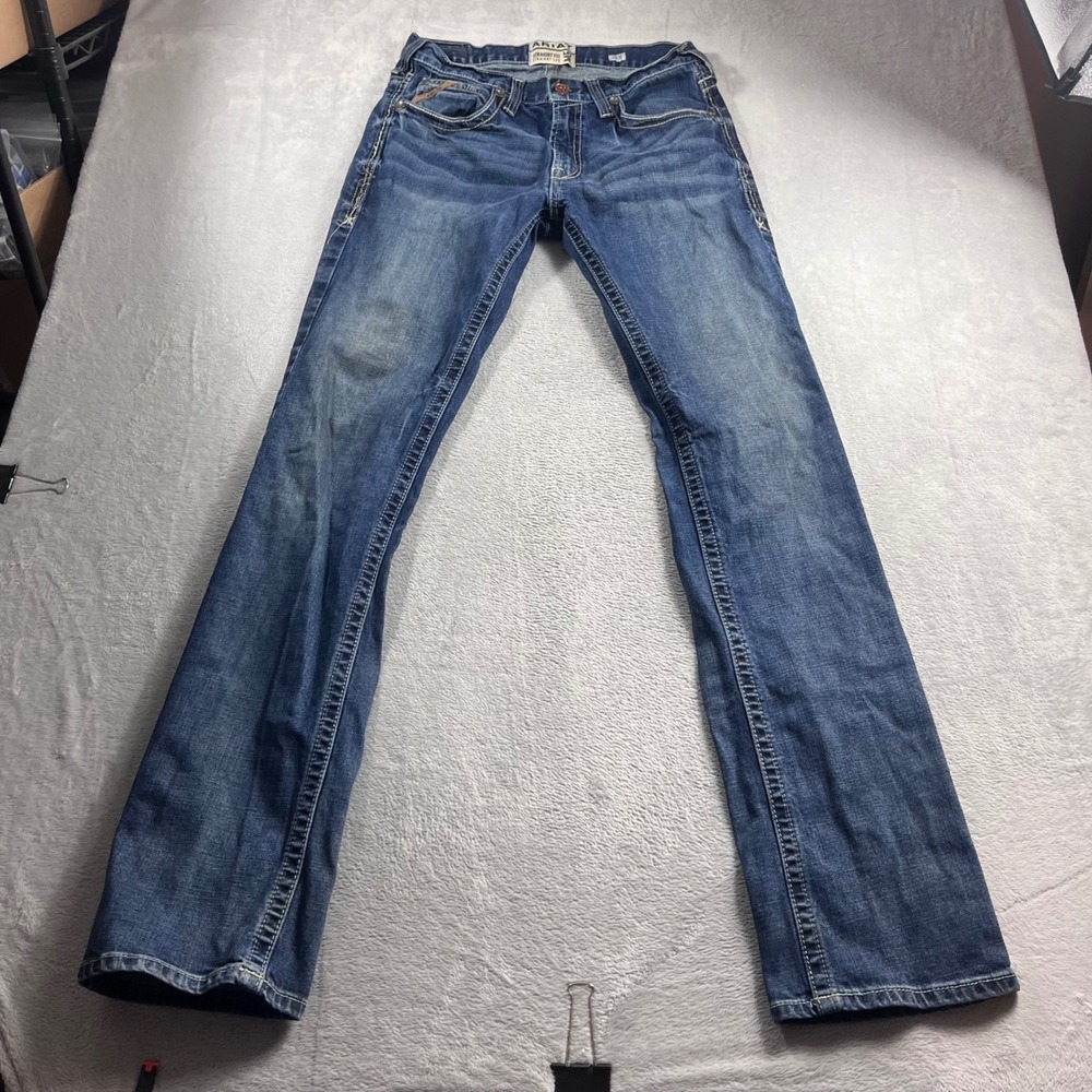 Ariat M5 Straight Leg Jeans Mens 33x38 Medium Wash Denim Western Workwear